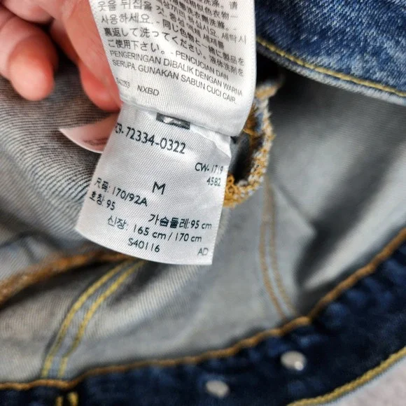 Levis Trucker Jacket Men M Blue Denim Button Up Classic Casual Outerwear Layer - Picture 6 of 12